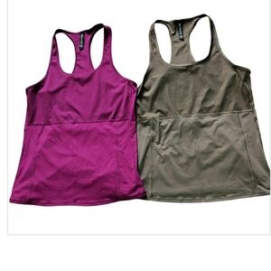 Athleta Vitality Ribbed Racerback Tank Top Bundle Of 2